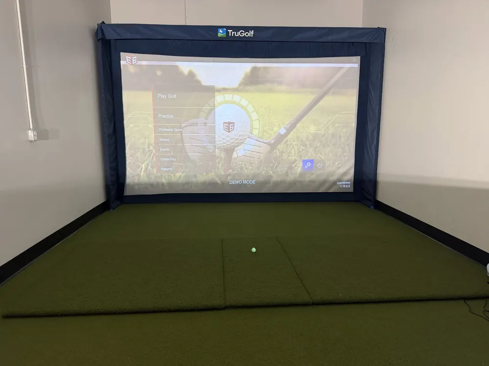 The TruGolf full-swing simulator bay